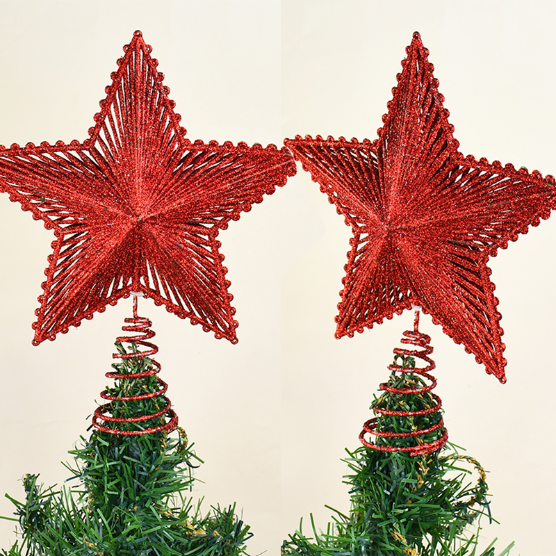 22cm Glitter Christmas Tree To - Star Tree Topper ulasan dan harga