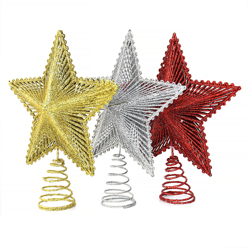 22cm Glitter Christmas Tree To - Star Tree Topper ulasan dan harga