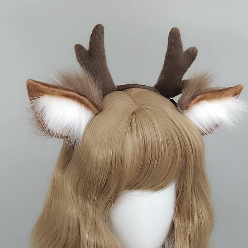 Handmade Animal Fur Antler Hea - Reindeer Antlers Headband ulasan dan harga