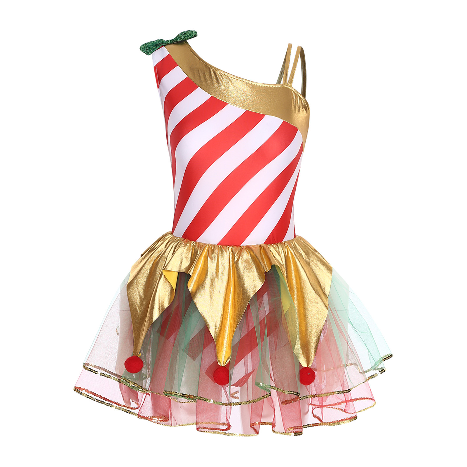 Women Christmas Candy Cane Dre - Elf Costume Christmas ulasan dan harga