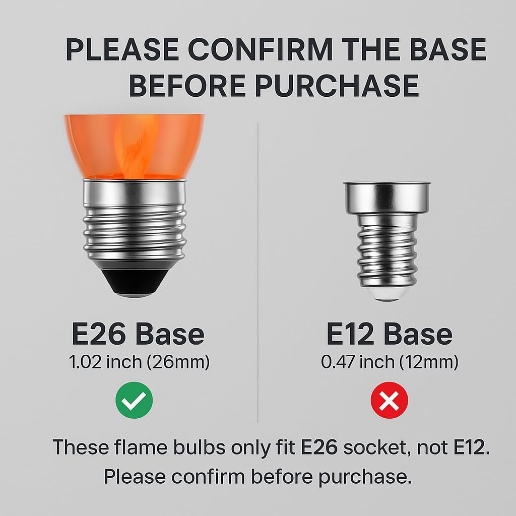 E26 Flame Light Bulbs, Flicker - Christmas Lights Outdoor ulasan dan harga