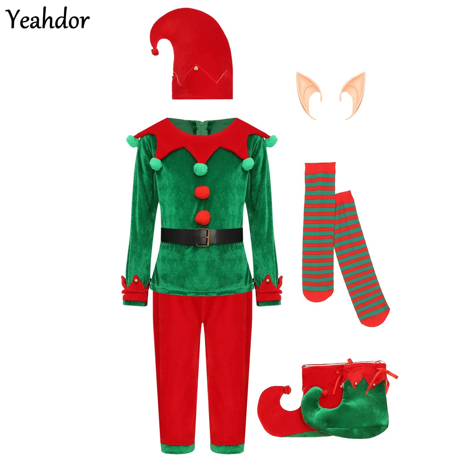Boys Christmas Santa Claus Cos - Elf Costume Christmas ulasan dan harga
