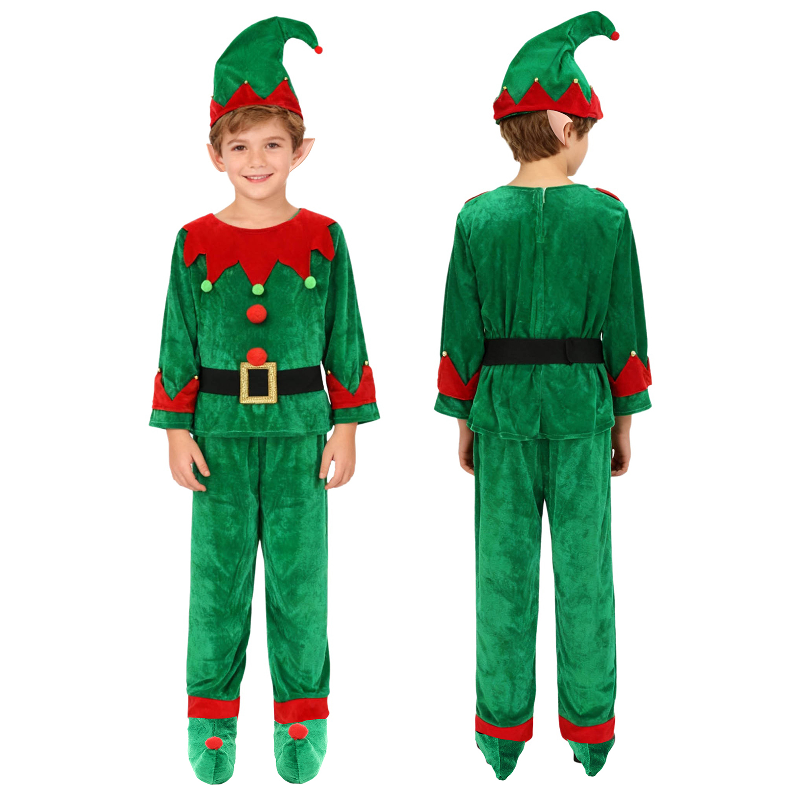 Boys Christmas Santa Claus Cos - Elf Costume Christmas ulasan dan harga