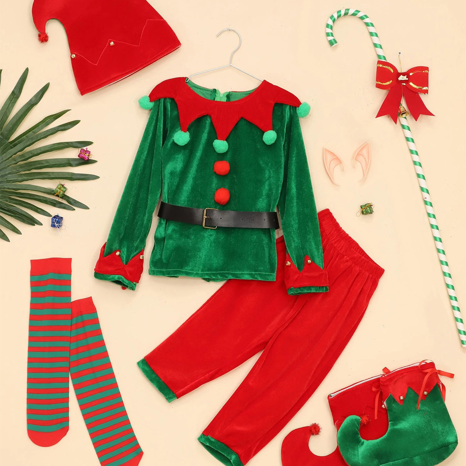 Boys Christmas Santa Claus Cos - Elf Costume Christmas ulasan dan harga