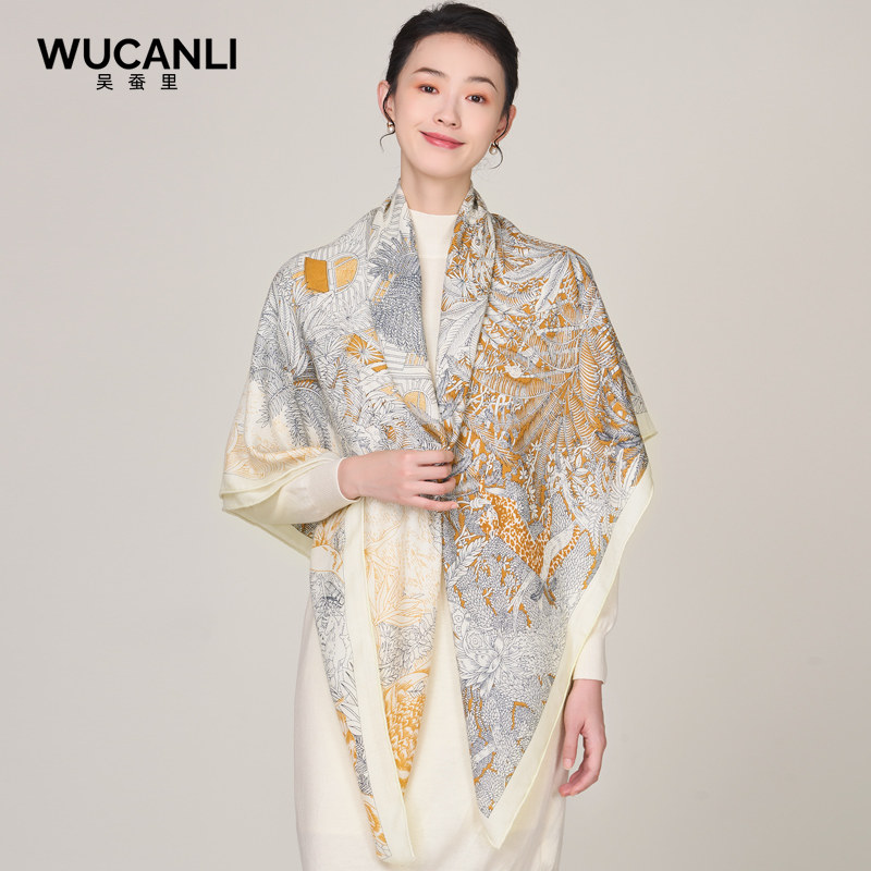 Silk & Wool Scarf Gift Box, Ca - Gift Box Wrap Set ulasan dan harga
