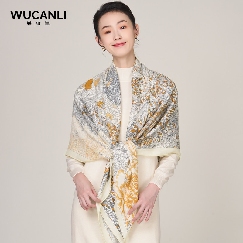 Silk & Wool Scarf Gift Box, Ca - Gift Box Wrap Set ulasan dan harga