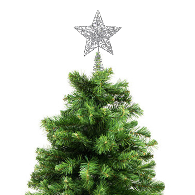 1pc Gold/Silver/Red/Blue Glitt - Star Tree Topper ulasan dan harga