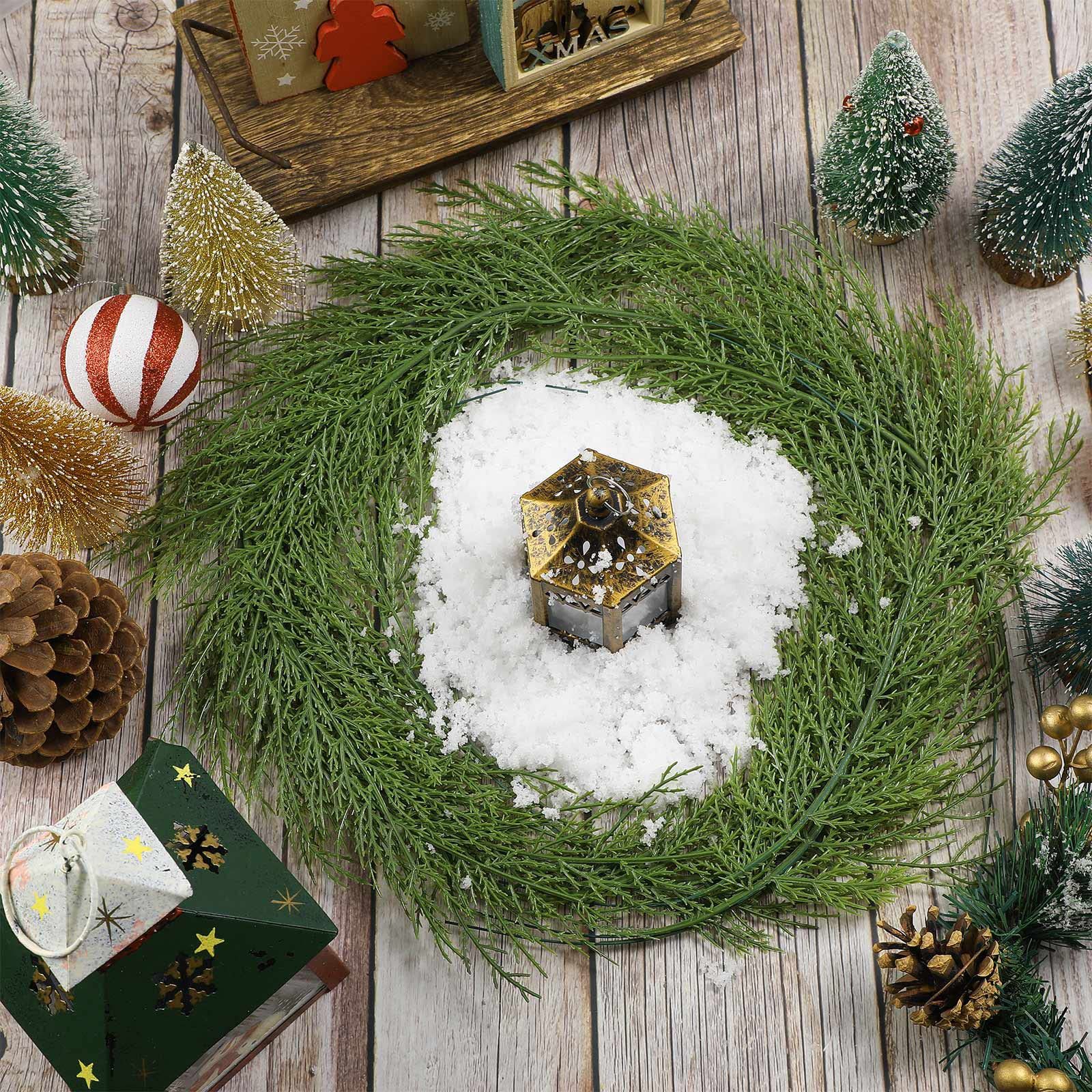 20Pcs Artificial Pine Sprigs F - Christmas Wreath Fake ulasan dan harga