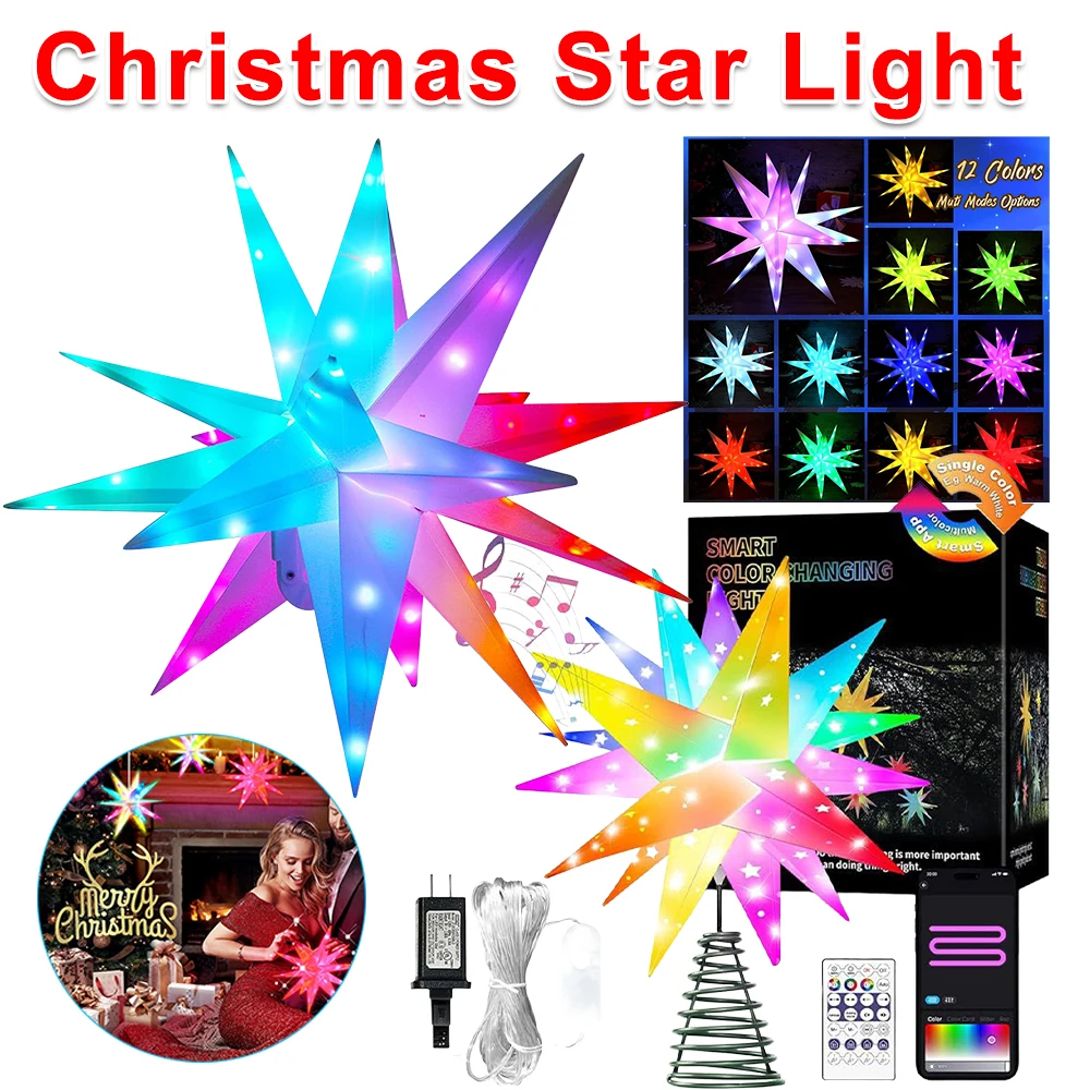25/40/50/60CM Christmas Star L - Star Tree Topper ulasan dan harga