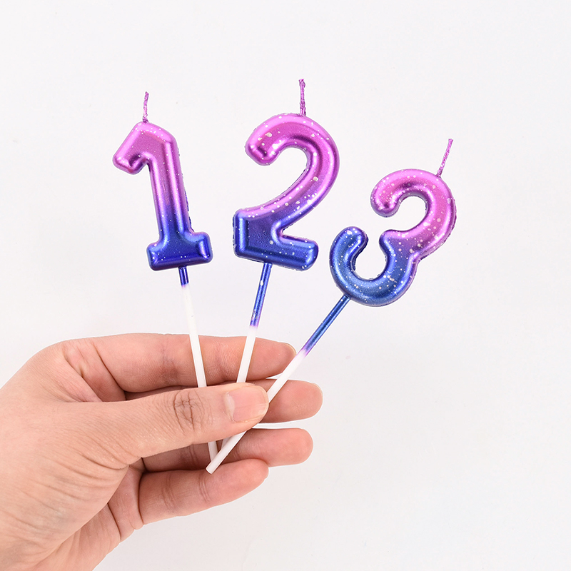 Gradient Color 0-9 Birthday Nu - Holiday Candle Set ulasan dan harga