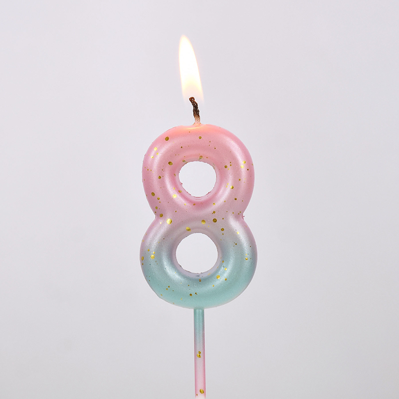 Gradient Color 0-9 Birthday Nu - Holiday Candle Set ulasan dan harga