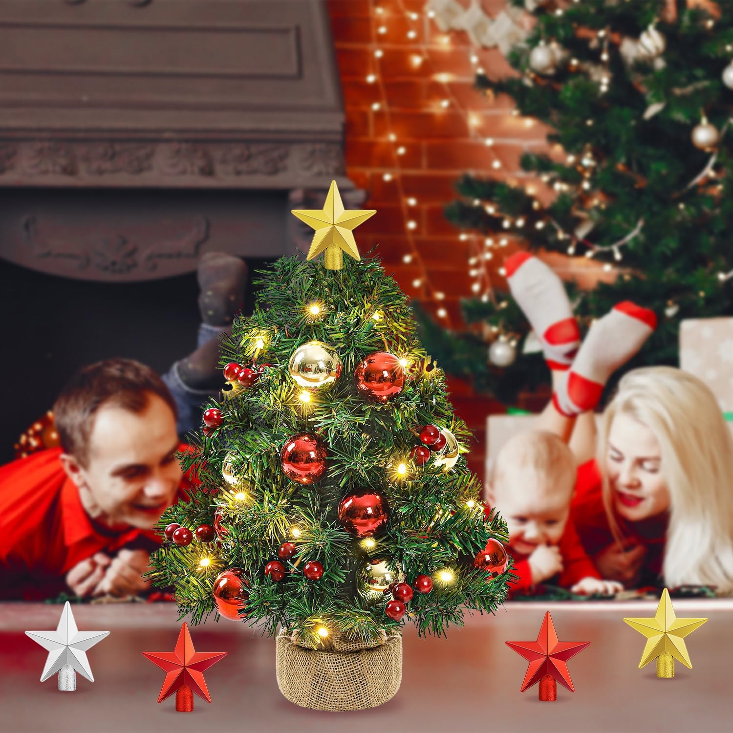 Mini Christmas Tree Topper Sma - Star Tree Topper ulasan dan harga