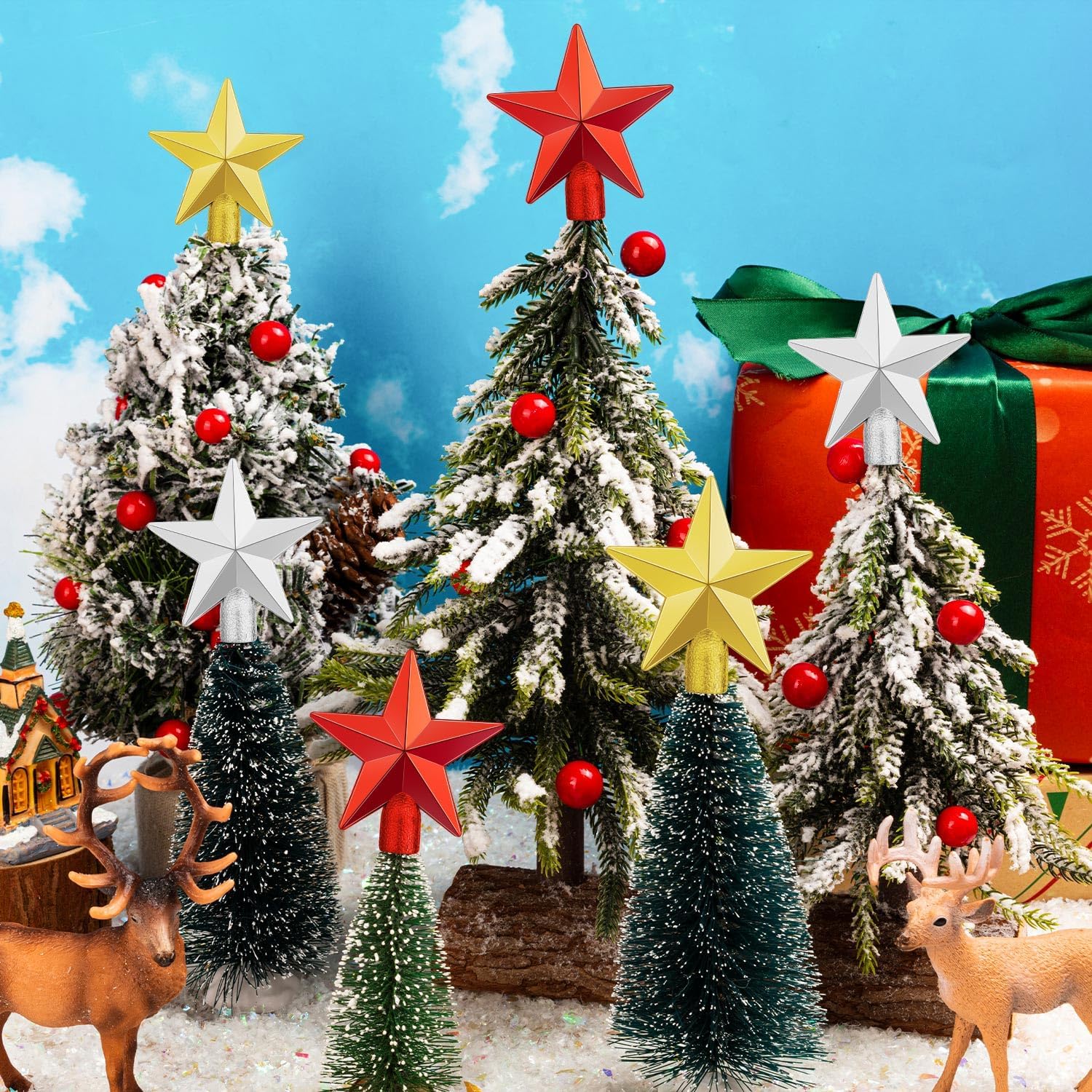 Mini Christmas Tree Topper Sma - Star Tree Topper ulasan dan harga
