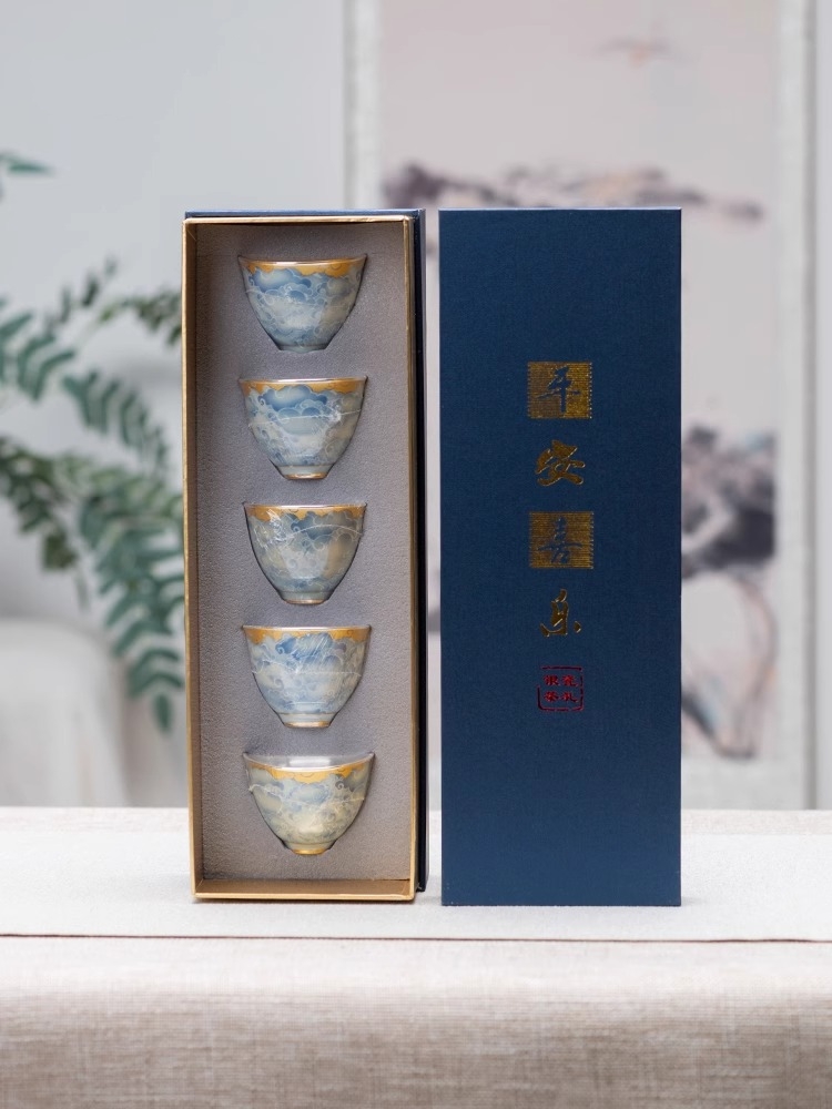 Porcelain wrapped silver cup,  - Gift Box Wrap Set ulasan dan harga