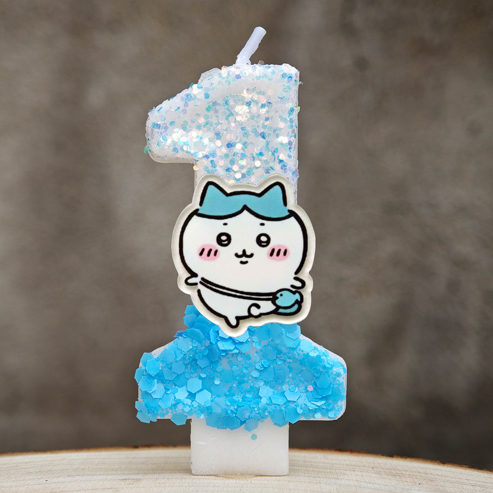 Cartoon Chiikawa Birthday Cake - Holiday Candle Set ulasan dan harga