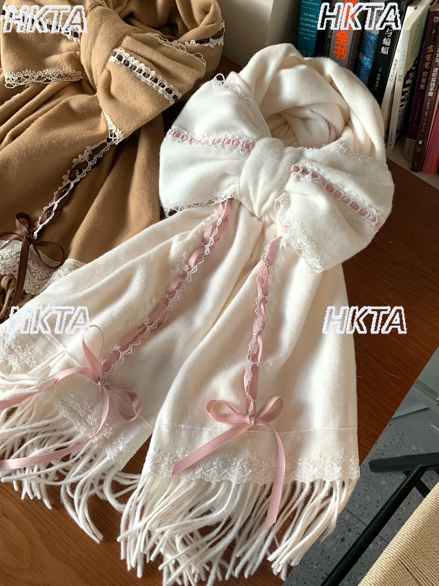 Cute Retro Ribbon Scarves Wome - Ribbon Bow Gift ulasan dan harga
