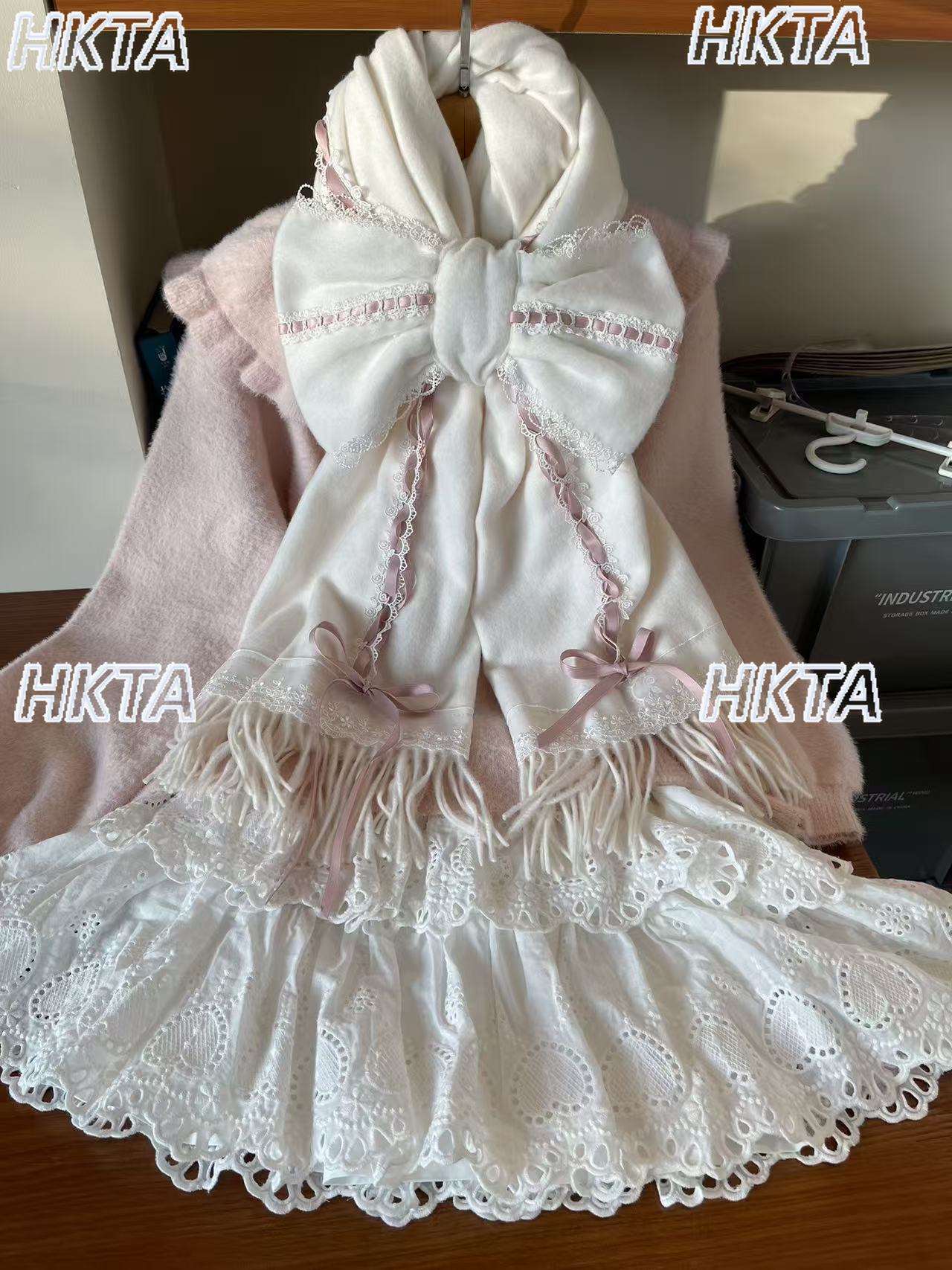 Cute Retro Ribbon Scarves Wome - Ribbon Bow Gift ulasan dan harga