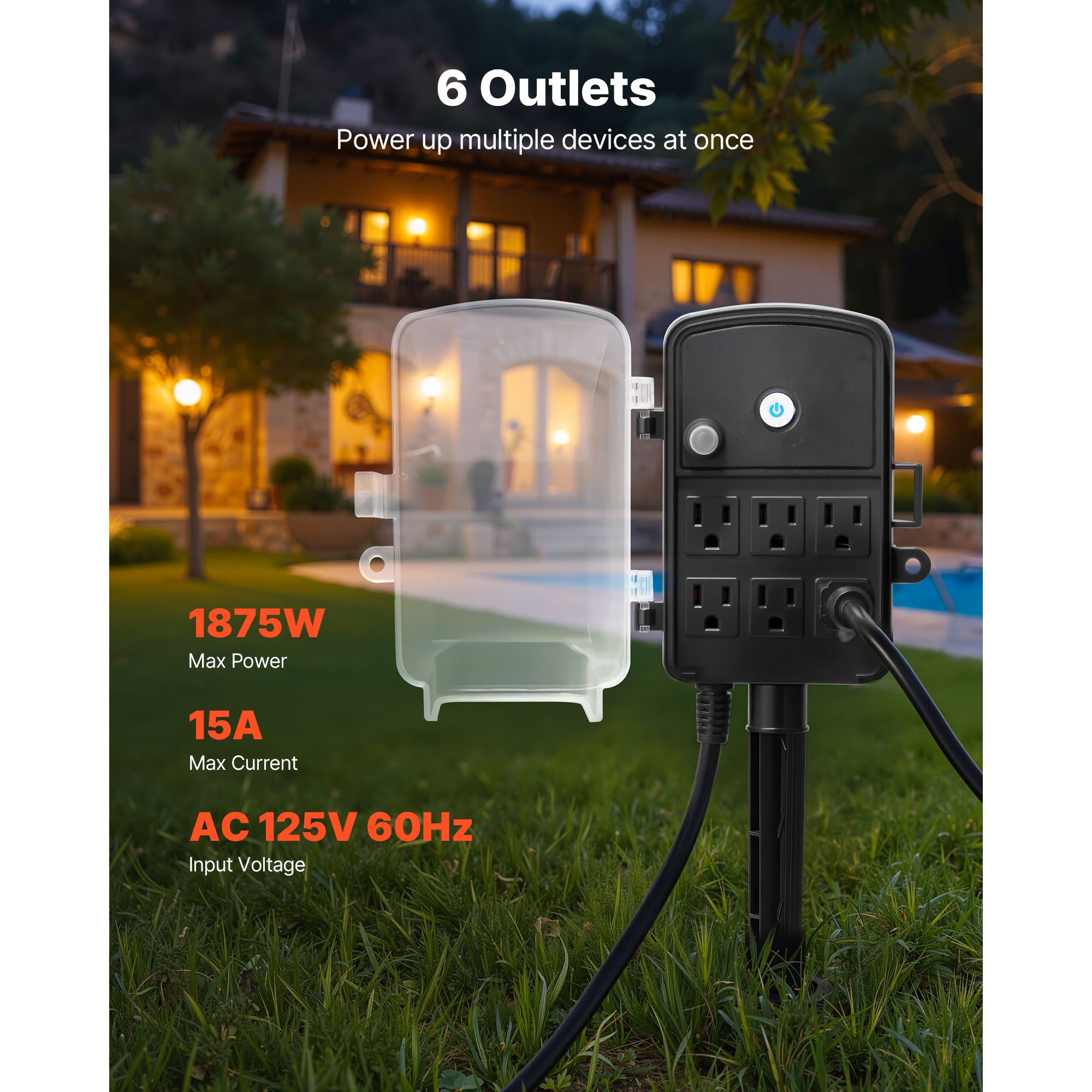 Outdoor Power Stake 25FT Exten - Christmas Lights Outdoor ulasan dan harga