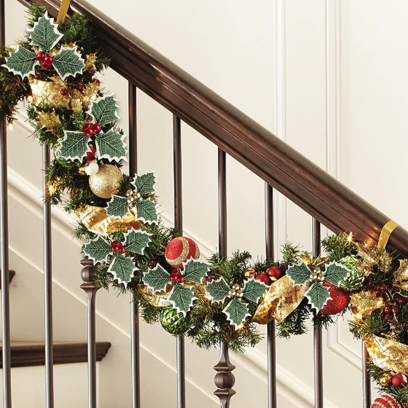 5-50pcs Christmas Holly Berrie - Christmas Wreath Fake ulasan dan harga