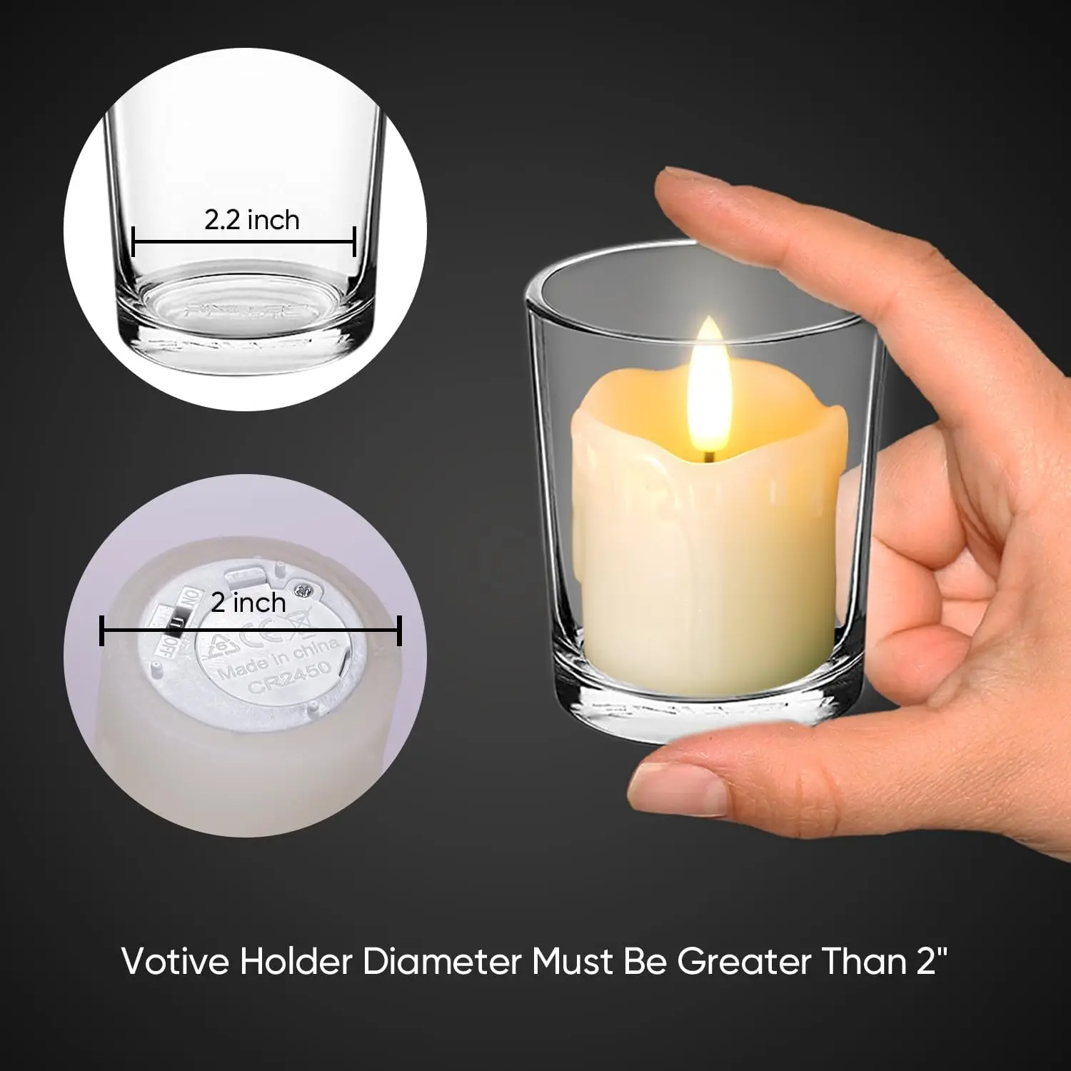 Flameless Votive Candles with  - Holiday Candle Set ulasan dan harga