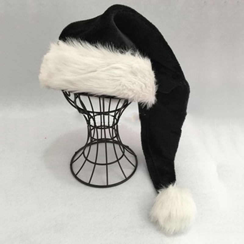 Christmas Santa Hat Black Long - Santa Hat Plush ulasan dan harga
