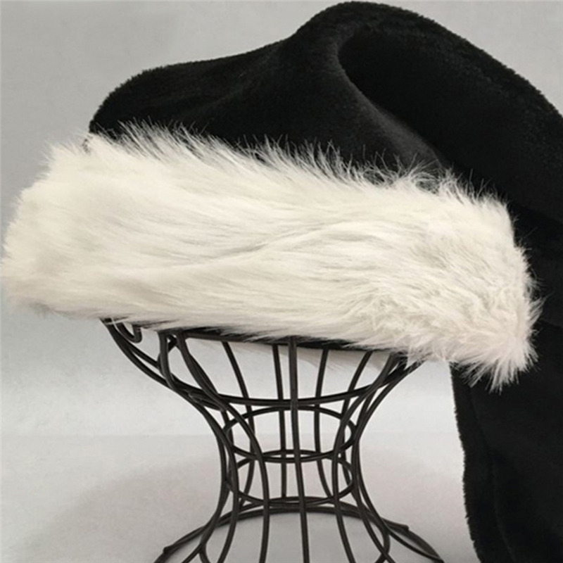 Christmas Santa Hat Black Long - Santa Hat Plush ulasan dan harga