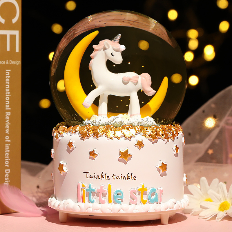 New Crystal Ball Music Box Gir - Snow Globe Musical ulasan dan harga