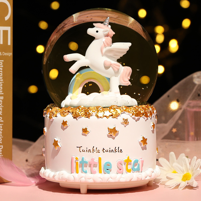 New Crystal Ball Music Box Gir - Snow Globe Musical ulasan dan harga